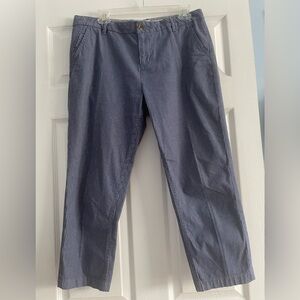 Fat Face U.K. The Lulworth Crop-Size 8- Blue/White Stripe Chino